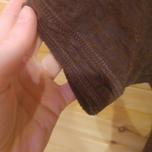 Women's Brown Graphic Tap Hoodie Shirt - Picture 7 of 9